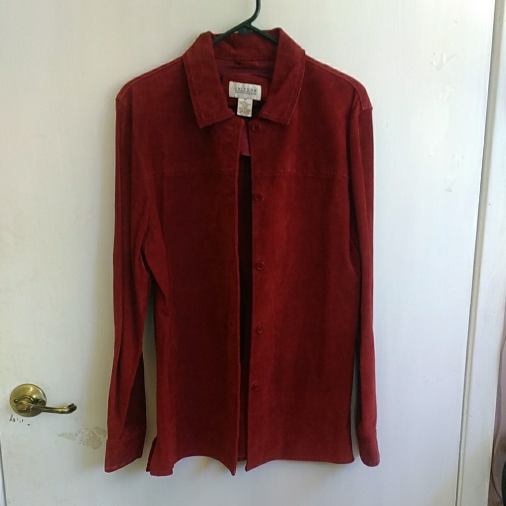 Make Offer! Suede Leather Windbreaker Jacket M